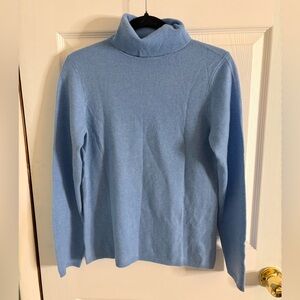Women’s Coldwater Creek 2ply 100% Cashmere Sweater Robin Light Blue Sz Medium